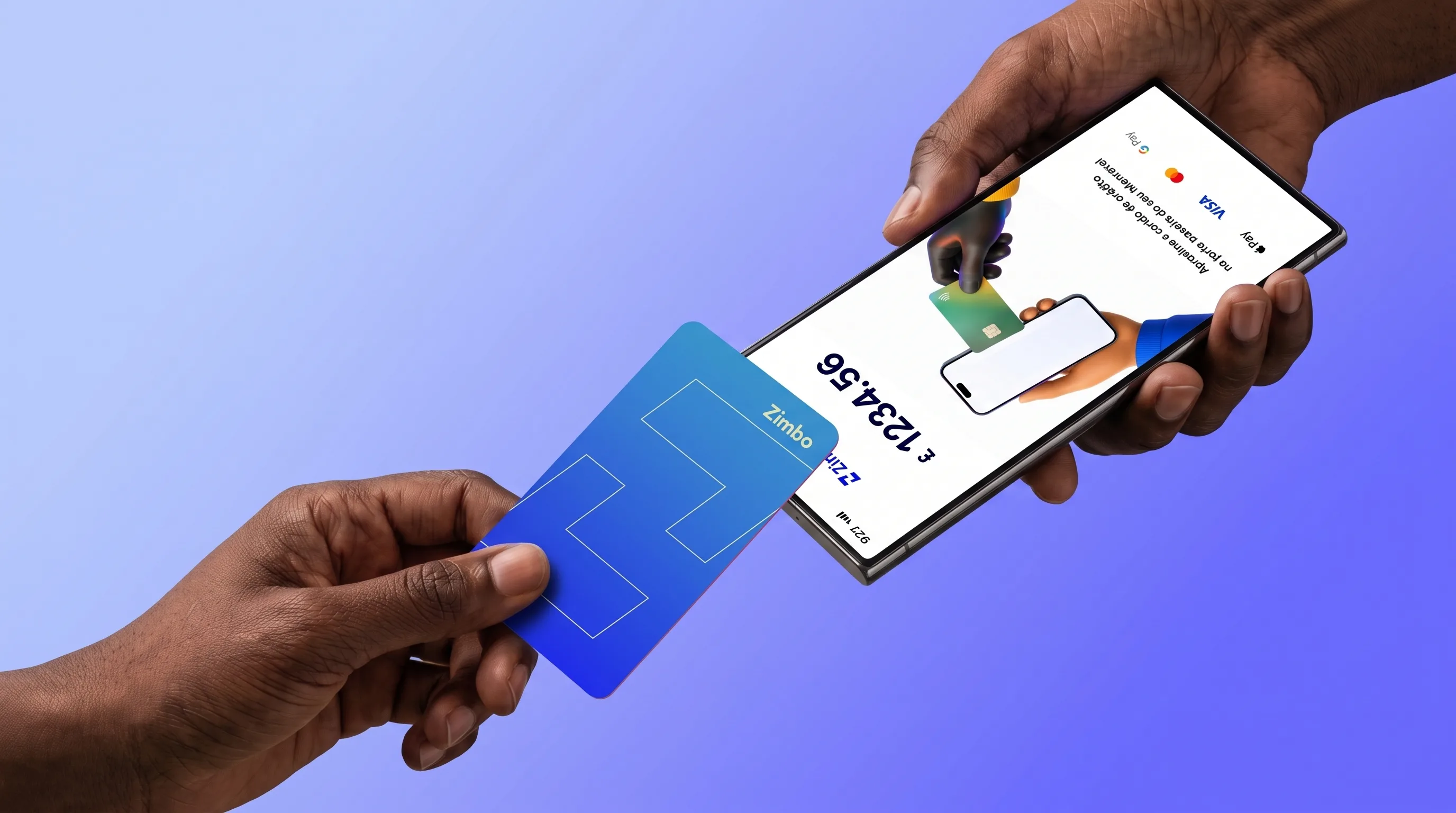 Zimbo Tap a receber um pagamento por aproximação