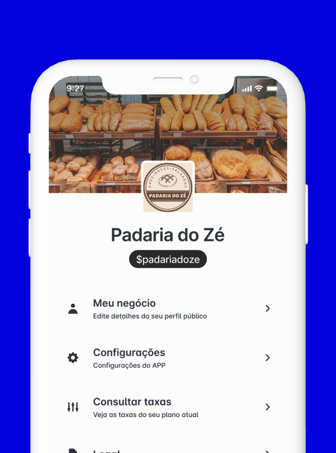 Ecrã de download/registo da app Zimbo Tap.